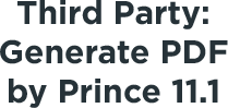 Third Party: Generate PDF by Prince 11.1